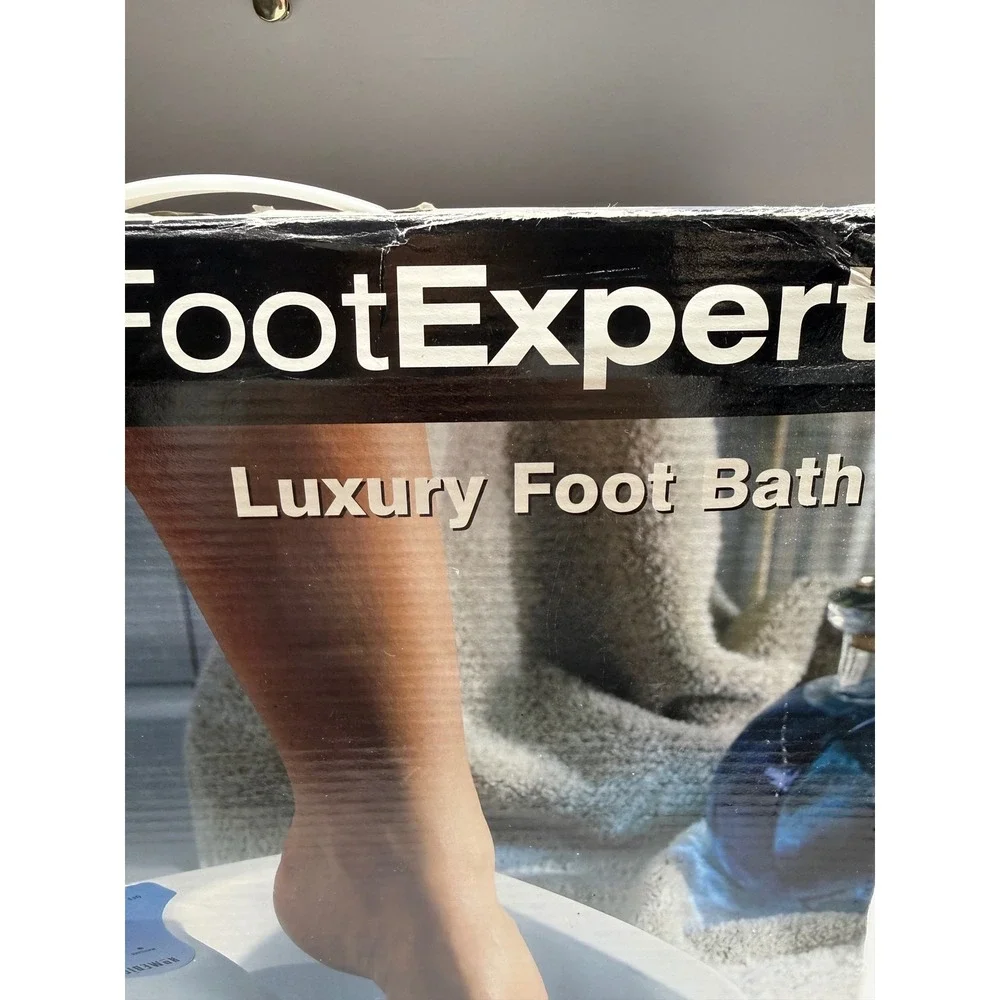 HoMedics FootExpert Luxury Foot Bath with Heat and Massage White FB-50